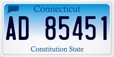 CT license plate AD85451