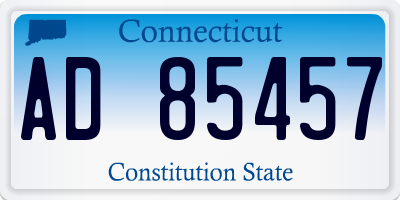 CT license plate AD85457