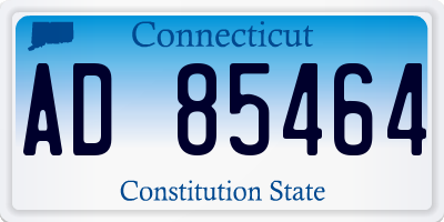 CT license plate AD85464