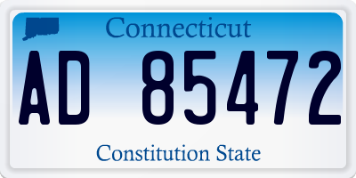 CT license plate AD85472