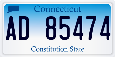 CT license plate AD85474