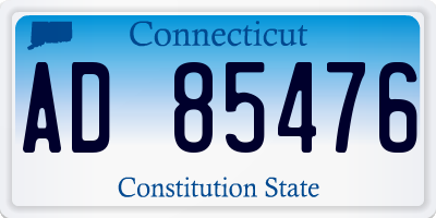 CT license plate AD85476