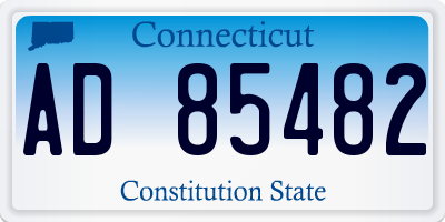 CT license plate AD85482