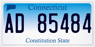 CT license plate AD85484
