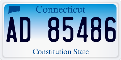 CT license plate AD85486