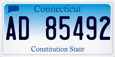 CT license plate AD85492