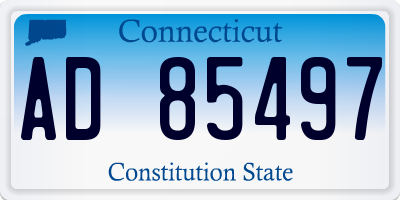 CT license plate AD85497
