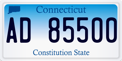 CT license plate AD85500