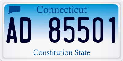 CT license plate AD85501