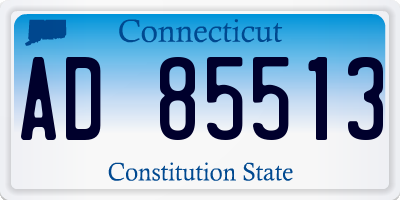 CT license plate AD85513