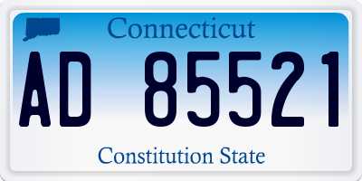 CT license plate AD85521