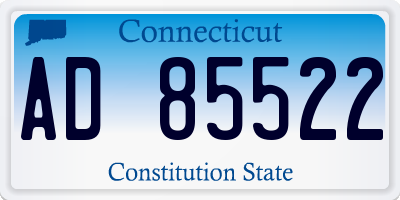 CT license plate AD85522