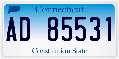 CT license plate AD85531