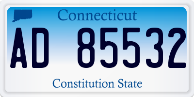 CT license plate AD85532