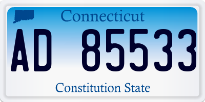 CT license plate AD85533
