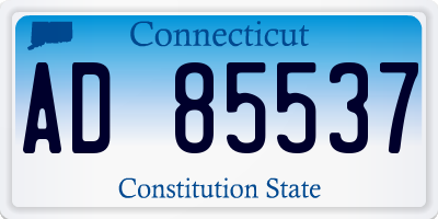 CT license plate AD85537