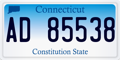 CT license plate AD85538