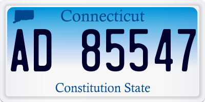 CT license plate AD85547