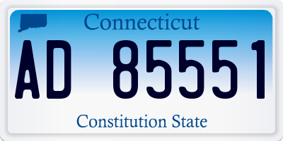 CT license plate AD85551