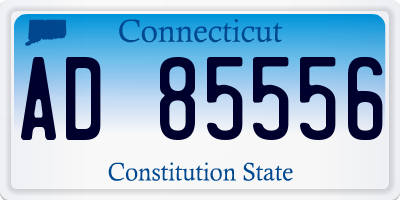 CT license plate AD85556