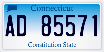 CT license plate AD85571