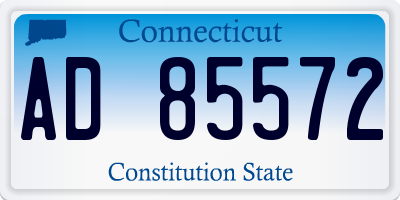 CT license plate AD85572