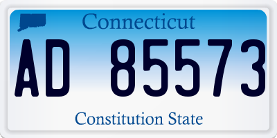 CT license plate AD85573