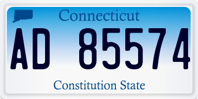 CT license plate AD85574