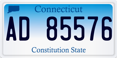 CT license plate AD85576