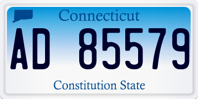 CT license plate AD85579