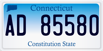 CT license plate AD85580