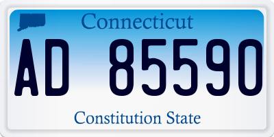 CT license plate AD85590