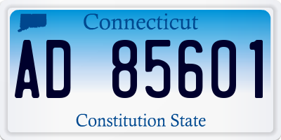 CT license plate AD85601
