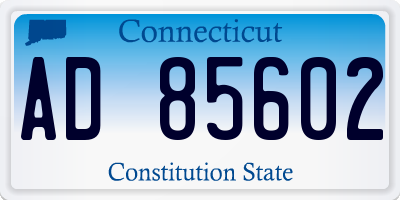 CT license plate AD85602