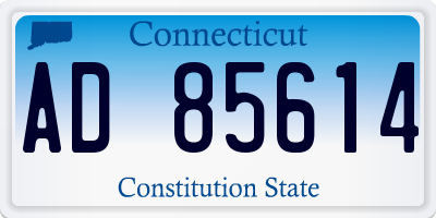 CT license plate AD85614