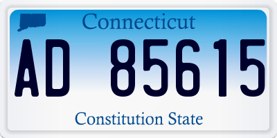 CT license plate AD85615
