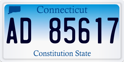 CT license plate AD85617