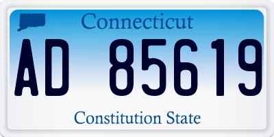 CT license plate AD85619