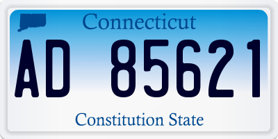 CT license plate AD85621