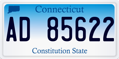 CT license plate AD85622