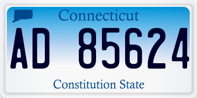 CT license plate AD85624