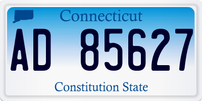 CT license plate AD85627