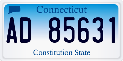 CT license plate AD85631