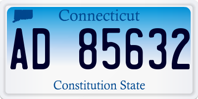 CT license plate AD85632
