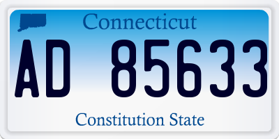 CT license plate AD85633