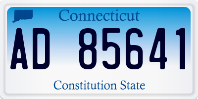 CT license plate AD85641