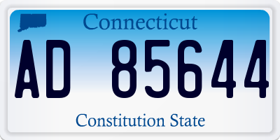 CT license plate AD85644