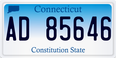 CT license plate AD85646