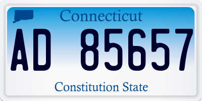 CT license plate AD85657