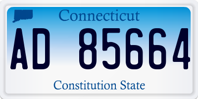 CT license plate AD85664